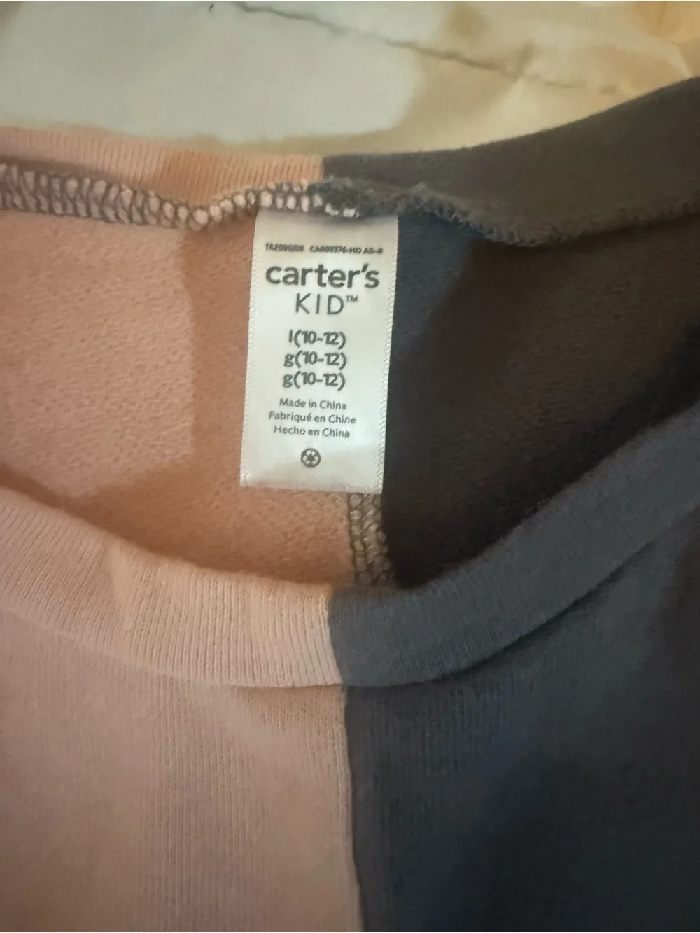 Carter's Pink & Charcoal'New York' Colorblock Crewneck Sweatshirt